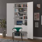 Asra Trend Lüks Bilgisayar Masası MDF Malzeme ile Modern Tasarım ve Geniş Çalışma Alanı MD001 - Beyaz - 80 x 208 x 35