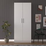Asra Trend Lüks Dolaplı Çalışma Masası Kitaplıklı Raflı Bilgisayar Ofis Ders Çalışma Yemek Masası MD001 - 80 x 208 x 35 - Beyaz