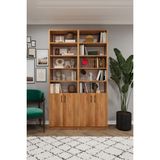 Asra Trend Lüks Kapaklı Ayarlanabilir Raf Ev Ofis Kitaplık %100 MDF Dekoratif Kütüphane K43
