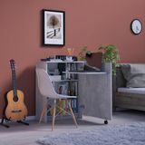 Asra Trend Lüks Kapaklı Çalışma Masası Kitaplık %100 MDF Bilgisayar Ders Çalışma Masası MD002 - Retro Taş - 68 x 90 x 30