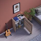 Asra Trend Lüks Kapaklı Çalışma Masası Kitaplık %100 MDF Bilgisayar Ders Çalışma Masası MD002 - Sonoma - 68 x 90 x 30