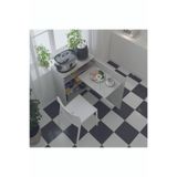 ASRA TREND Lüks Katlanabilir Masa Fonksiyonel Mutfak Kiler Dolabı%100 MDF Tekerlekli Çok Amaçlı Dolap MD003 Retro Taş