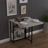 Asra Trend Lüks Katlanır Mutfak Yemek Masası %100 MDF Pratik Çalışma Masası KM31 - Antrasit