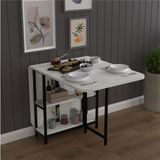 Asra Trend Lüks Katlanır Mutfak Yemek Masası %100 MDF Pratik Çalışma Masası KM31 - Retro Taşı Rengi