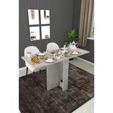 Asra Trend Lüks Katlanır Mutfak Yemek Masası %100 MDF Pratik Çalışma Masası KM32 - Retro Taşı Rengi - 133 x 75 x 60