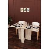 Asra Trend Lüks Katlanır Mutfak Yemek Masası %100 MDF Pratik Çalışma Masası KM32 - Sidon - 133 x 75 x 60