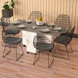 Asra Trend Lüks Katlanır Mutfak Yemek Masası %100 MDF Pratik Raflı Çalışma Masası KM14 - Retro Taşı Rengi - 155 x 75 x 70