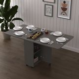 Asra Trend Lüks Katlanır Mutfak Yemek Masası %100 MDF Pratik Raflı Çalışma Masası KM29
