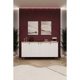 Asra Trend Lüks Konsol Tv Ünitesi %100 Mdf Salon ve Yemek Odası Ünitesi KNSL01 - 150 x 80 x 45 - Beyaz - Ahşap