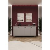 Asra Trend Lüks Konsol TV Ünitesi %100 MDF Salon ve Yemek Odası Ünitesi KNSL01 - Gri