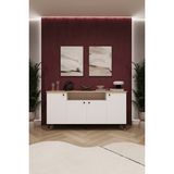 Asra Trend Lüks Konsol Tv Ünitesi %100 Mdf Salon ve Yemek Odası Ünitesi KNSL02 - 160 x 80 x 45 cm - Beyaz - Ahşap