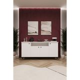 Asra Trend Lüks Konsol TV Ünitesi %100 MDF Salon ve Yemek Odası Ünitesi KNSL02 - 160 x 80 x 45 cm - Beyaz