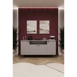 Asra Trend Lüks Konsol TV Ünitesi %100 MDF Salon ve Yemek Odası Ünitesi KNSL02 - 160 x 80 x 45 cm - Gri