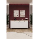 Asra Trend Lüks Konsol Tv Ünitesi %100 Mdf Salon ve Yemek Odası Ünitesi KNSL03 - 160 x 80 x 45 cm - Beyaz - Ahşap