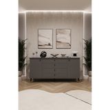 Asra Trend Lüks Konsol TV Ünitesi %100 MDF Salon ve Yemek Odası Ünitesi KNSL04 - Antrasit
