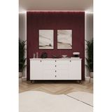 Asra Trend Lüks Konsol TV Ünitesi %100 MDF Salon ve Yemek Odası Ünitesi KNSL04 - Beyaz