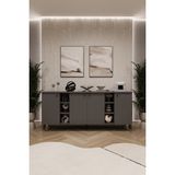 Asra Trend Lüks Konsol TV Ünitesi %100 MDF Salon ve Yemek Odası Ünitesi KNSL05 - Antrasit