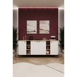 Asra Trend Lüks Konsol Tv Ünitesi %100 Mdf Salon ve Yemek Odası Ünitesi KNSL05 - Beyaz - Ahşap