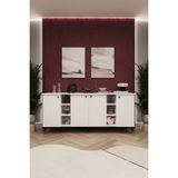 Asra Trend Lüks Konsol TV Ünitesi %100 MDF Salon ve Yemek Odası Ünitesi KNSL05 - Beyaz