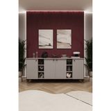 Asra Trend Lüks Konsol TV Ünitesi %100 MDF Salon ve Yemek Odası Ünitesi KNSL05 - Gri