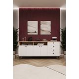 Asra Trend Lüks Konsol Tv Ünitesi %100 Mdf Salon ve Yemek Odası Ünitesi KNSL06 - Beyaz - Ahşap