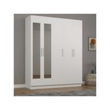 Asra Trend Mdf 5 Kapaklı, 2 Çekmeceli, 2 Aynalı Gardırop - 180X208x53cm, Geniş Kıyafet Dolabı, G-03
