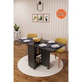 Asra Trend MDF Katlanır Mutfak Yemek Çalışma Masası, Koyu Gri, 155×75×70 cm, KM-29