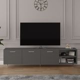 Asra Trend MDF Koyu Gri TV Ünitesi - 200 cm, Şık & Modern Tasarım TV Sehpası, T-21