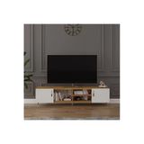 Asra Trend MDF Petra/Beyaz TV Ünitesi - 180 cm, Şık & Modern Tasarım TV Sehpası, T-11
