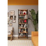 ASRA TREND METALK01 6 Raflı Metal Kitaplık – 55 cm Petra Desen, Endüstriyel Modern Dekoratif Raf Ünitesi,%100 MDFLAM Kitaplık