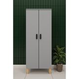 Asra Trend Modern 2 Kapaklı Çok Amaçlı Mutfak Banyo Dolabı %100 Mdf Erzak Kiler Dolabı FD02 - Gri