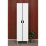 Asra Trend Modern 2 Kapaklı Çok Amaçlı Mutfak Banyo Dolabı %100 Mdf Erzak Kiler Dolabı FD03 - Beyaz
