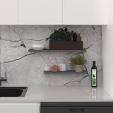 Asra Trend Modern 2'li Uçan Raf Çok Amaçlı Duvar Rafı Organizer %100 MDF Kitaplık Mutfak Banyo Rafı DRF01 - Antrasit