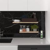 Asra Trend Modern 2'li Uçan Raf Çok Amaçlı Duvar Rafı Organizer %100 MDF Kitaplık Mutfak Banyo Rafı DRF01 - Meşe
