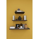Asra Trend Modern 3'lü Uçan Raf Çok Amaçlı Duvar Rafı Organizer %100 MDF Kitaplık Mutfak Banyo Rafı DRF02 - Antrasit