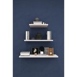 Asra Trend Modern 3'lü Uçan Raf Çok Amaçlı Duvar Rafı Organizer %100 Mdf Kitaplık Mutfak Banyo Rafı DRF05 - Beyaz