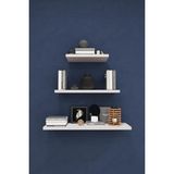 Asra Trend Modern 3'lü Uçan Raf Çok Amaçlı Duvar Rafı ORGANIZER%100 Mdf Kitaplık Mutfak Banyo Rafı Drf-05 Beyaz - 001-Renkli