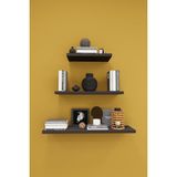 ASRA TREND Modern 3'lü Uçan Raf Çok Amaçlı Duvar Rafı Organizer%100 MDF Kitaplık Mutfak Banyo Rafı DRF-05 Koyu Gri