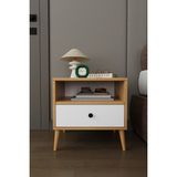 Asra Trend Modern Çekmeceli Komodin Şifonyer %100 Mdf Çok Amaçlı Organizer KMD02 - Ahşap - Beyaz