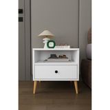 Asra Trend Modern Çekmeceli Komodin Şifonyer %100 Mdf Çok Amaçlı Organizer KMD02 - Beyaz