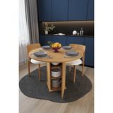 Asra Trend Modern Dolaplı 4 Kişilik Mutfak Yemek Masası %100 Mdf Mutfak Yemek Odası Masası YM04 - Ahşap