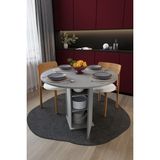 Asra Trend Modern Dolaplı 4 Kişilik Mutfak Yemek Masası %100 Mdf Mutfak Yemek Odası Masası YM04 - Küllü Gri