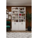 Asra Trend Modern Kapaklı Ayarlanabilir Raf Ev Ofis Kitaplık %100 MDF Dekoratif Kütüphane K39