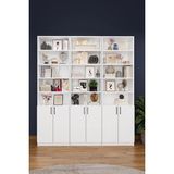 Asra Trend Modern Kapaklı Ayarlanabilir Raf Ev Ofis Kitaplık %100 MDF Dekoratif Kütüphane K50