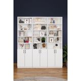 Asra Trend Modern Kapaklı Ayarlanabilir Raf Ev Ofis Kitaplık %100 MDF Dekoratif Kütüphane K50