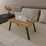 Asra Trend Modern Katlanır Laptop Yemek Çalışma Masası %100 MDF Çok Amaçlı Sehpa Masa - Petra - 50 x 22 x 35