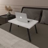 Asra Trend Modern Katlanır Laptop Yemek Çalışma Masası %100 MDF Çok Amaçlı Sehpa Masa - Retro Taş - 50 x 22 x 35