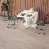 ASRA TREND Saf Beyaz KM-17 Katlanır Mutfak Masası ve Kiler Dolabı 70x93 cm%100 MDFLAM