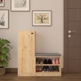 ASRA TREND Safir Meşe A-12 Modern Ayakkabılık ve 60 cm Geniş Konforlu Puf Seti%100 MDFLAM