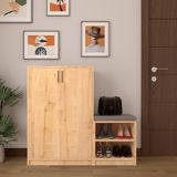 ASRA TREND Safir Meşe A-22 Modern Ayakkabılık ve Konforlu Suni Deri Puf Seti%100 MDFLAM